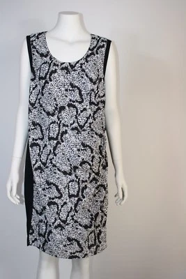 Feathers size S or 10 black sleeveless dress with contrasting front design  - Image 1 of 4