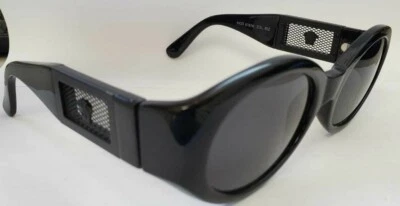 Gafas de sol negras Gianni Versace vintage raras de los años 90 mod. 619/m Col. 852 Foto 1 de 4