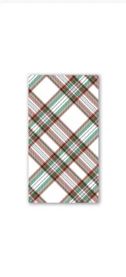 Michel Design Works Christmas Vintage Plaid 15 Triple-Ply Paper Hostess Napkins - Image 1 of 3