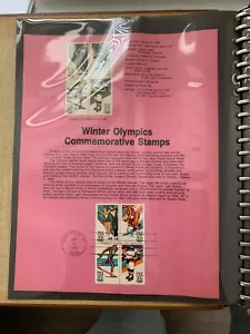 USPS Souvenir Page Scott 2067-2070 ,1984 winter Olympics stamps - Picture 1 of 1