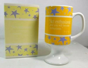Mary Kay Mug 1997 "Act enthusiastic and you will become enthusiastic" Coffee Cup - Picture 1 of 7