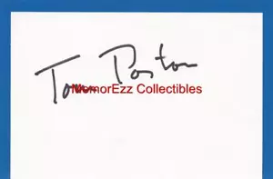Tarjeta de índice firmada con autógrafo TOM POSTON Newhart & Grace Under Fire 4x6 - Imagen 1 de 1