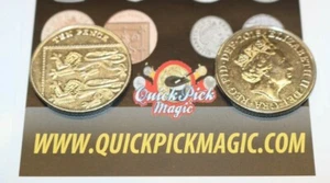 Paar echte doppelseitige 10-Pence-Münze 1 zweiköpfige und 1 zweischwänzige 10p-Münze - Bild 1 von 13