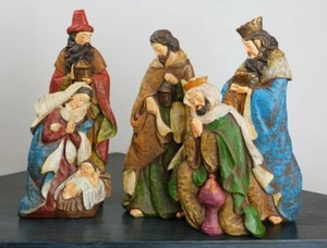 Unbranded, Five piece, Wood-Look Resin, Nativity Set with Thin, Silhouette Style - Picture 1 of 12