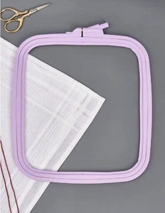 Plastic Square Hoop Nurge 170-12 Pastel Lilac - Picture 1 of 4
