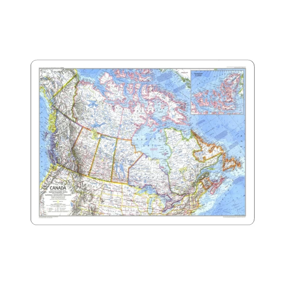 Canada (1972) (Map) STICKER Vinyl Kiss-Cut Decal - Image 1 of 1