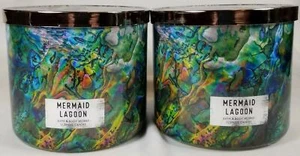 Vasos Bath Body Works vela SIRENA LAGUNA con aroma a 3 mecha x2 escamas arco iris - Imagen 1 de 5