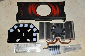 Zestaw chłodnicy wentylatora GPU - Gainward GT8800 - radiator - miedziana rura grzewcza + aluminium + podkładki - Zdjęcie 1 z 1