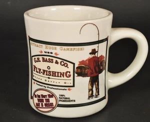 G.H. Bass & Co. Coffee Mug Cup Fly-Fishing Camping Sportsman Fishing Pole - Picture 1 of 3