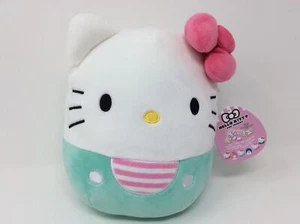 Squishmallows Hello Kitty 8” Sanrio HTF teal Outfit - Picture 1 of 4