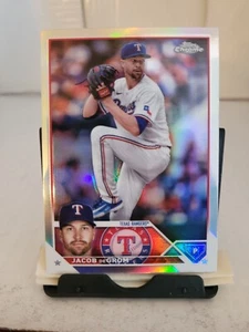 Actualización cromada 2023 Topps Jacob Degrom refractor Texas Rangers #USC50 - Imagen 1 de 2