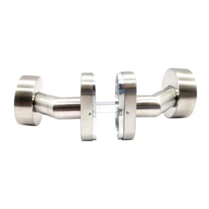 Botón redondo con escudo desmontado y ovalado, 62x32 mm, acero inoxidable INOX - Imagen 1 de 4