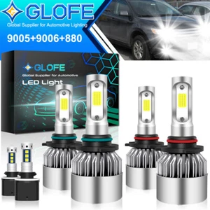 White LED Headlight High Low + 880 Fog Lights S2 For Chevrolet Malibu 1997-2003 - Picture 1 of 9