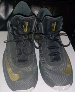 Mens NIKE Air Max Infuriate 2 Low 10.5US Anthracite Gold in Fantastic Condition - Picture 1 of 10