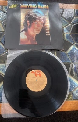 STAYING ALIVE Original Motion Picture Soundtrack Bee Gees 1983 Vinyl Lp Record - Image 1 of 4