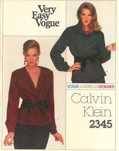 Giacca Vogue 2345 CALVIN KLEIN con effetto manica due pezzi taglia 8 modello NON TAGLIATO - Foto 1 di 5