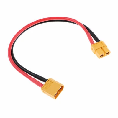 XT60 / XT-60 Male to Female Plug Extension Cable Lead Silicone Wire 14AWG AAU - Image 1 of 4