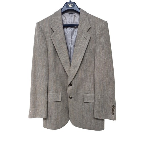 Giacca tuta vintage Christian Dior Monsieur pastello tweed pesca beige blu polvere 38