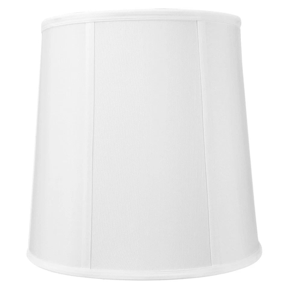 Home Concept 10x12x12 White Linen Fabric Drum Lampshade 101212DRWH