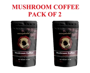 2 X Organic Ground Instant Mushroom Coffee w/ Lion's Mane & Chaga - Low Acid - Picture 1 of 11