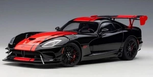 71732 AUTOart 1:18 Dodge Viper edición 1:28 ACR negro/rojo rayas modelo coches - Imagen 1 de 7