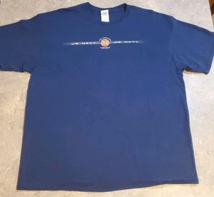T-shirt US Navy USS Yorktown CV-10 Charleston 2XL blu - Foto 1 di 7