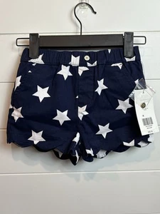 Girl's Crown & Ivy Shorts Sz 4 Navy Blue Stars - Picture 1 of 8