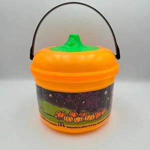 Vintage 1993 McDonald's Halloween Pail Pumpkin Bucket Candy Treat Decoration - Picture 1 of 9