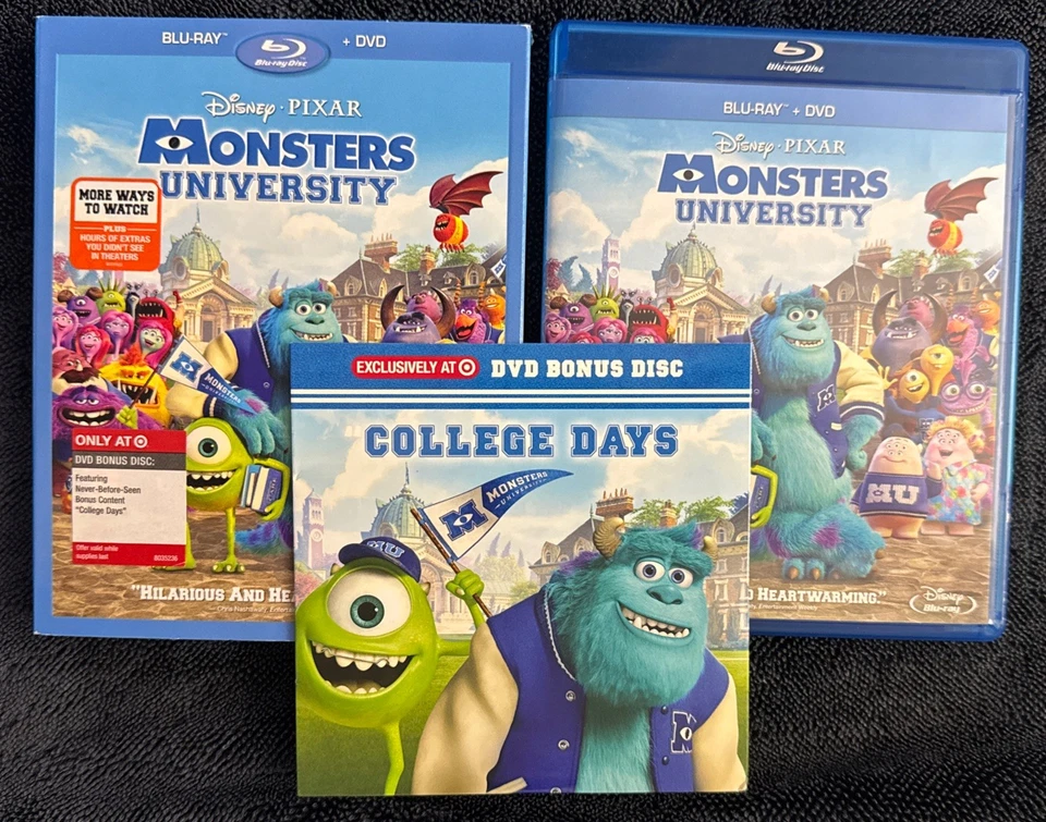 Monsters University w/slipcover (Blu-ray, DVD, 4 Disc Target Exclusive, 2013) - Image 1 of 1