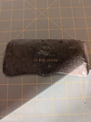 vtg Giorgio Armani GLASSES CASE leather Italy sunglasses frame hard retro box - Image 1 of 4