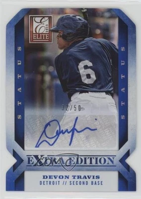 2013 Elite Extra Edition Status Blue Die-Cut Signatures /50 Devon Travis Auto - Image 1 of 2