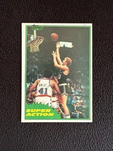 Larry Bird 1981-82 Topps #101 Salón de la fama Boston Celtics segundo año súper acción - Imagen 1 de 2