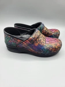 Dansko Women's Size 37 (6.5-7) Professional Stained Glass Multi-Color Work Clogs - Picture 1 of 9