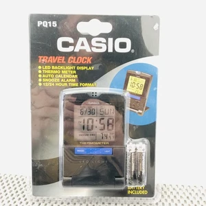 Casio Travel Clock PQ15 DQ-750 Temperature Auto Calendar LED - New Sealed - Picture 1 of 7