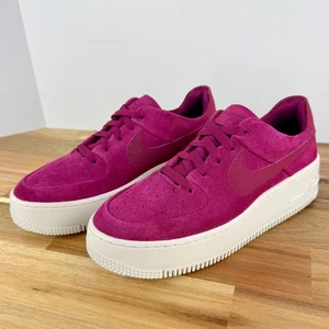 Nike Air Force 1 AF1 Sage Plataforma Baja Gamuza Púrpura Tenis Zapatos para Mujer 8 - Imagen 1 de 12