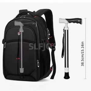 1PC Titanium Alloy Golden Retractable Cane Mountain Climbing Hiking Trekking - Picture 1 of 13