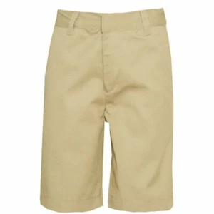 Boys Khaki Flat Front Short BFKS-KHI Authentic Galaxy School Uniform Sizes 4-20 - Picture 1 of 2