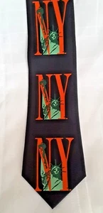 New York Danggi Herren Krawatte Krawatte Freiheitsstatue Motiv ikonisch erleuchtend - Bild 1 von 3