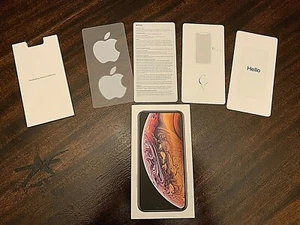 Apple iPhone XS GOLD 64GB RETAIL BOX ONLY Plus Apple Stickers NO ASSESSORIES - Photo 1 sur 4