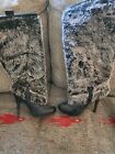 Faux Fur Boots Women Size 7.5. 4" Heels Winter Boots, Fashion Boots Lightly Used