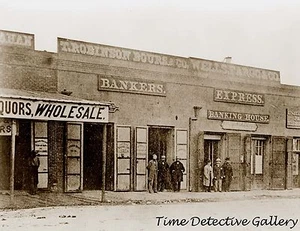 Wells Fargo & Co. Express & Bank, Stockton, Calif. - c1860- Historic Photo Print - Picture 1 of 1
