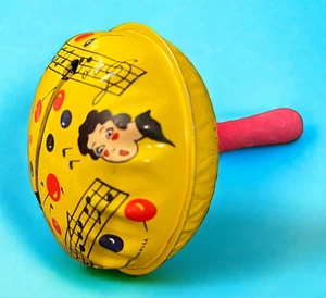 Vintage Kirchhof Noisemaker Singers Music Notes Balloons Tin Made in USA WORKS - Picture 1 of 5
