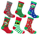 Mens Novelty Christmas Fleece Lined Slipper Socks Adults Xmas Festive Clothing
