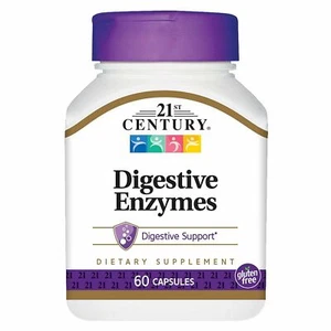 21st Century Digestive Enzymes Gluten Free Supplement Capsules 60 Count 2 Pack - Picture 1 of 4