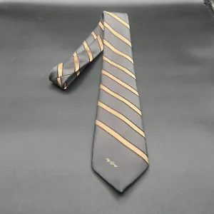 Vintage Allyn St. George Brown Striped Mens Neck Tie - Picture 1 of 7