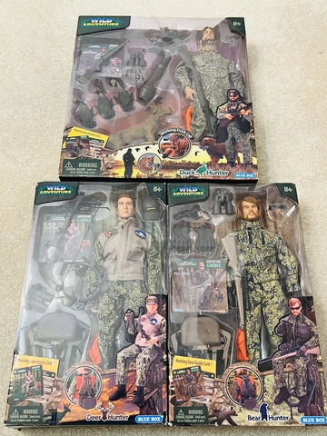 1/6 BBI Wild Adventure Action Figure Lot of 3: Deer Bear Duck Hunters DID Dragon Cover