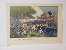 Currier & Ives Civil War 11x15 Print | Battle of Chancellorsville, VA 5/3/1863