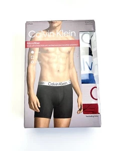 Calvin Klein Microfaser 3er Pack Boxershorts Unterwäsche Logo Bund Gr. M Neu - Bild 1 von 11