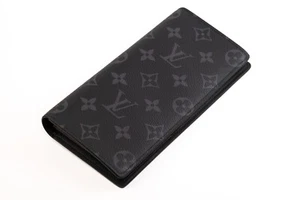 Louis Vuittons Brazza Wallet Monogram Eclipse Canvas Mens - Picture 1 of 3