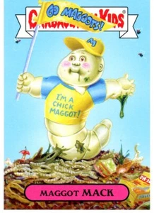 2015 Topps Garbage Pail Kids Serie 1 Maggot Mack Mascota Pegatina #7 de 10 - Imagen 1 de 2